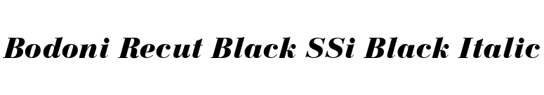 Bodoni Recut Black SSi Black Italic font preview