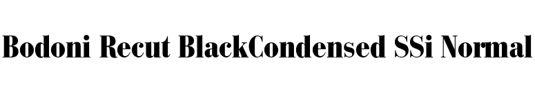 Bodoni Recut BlackCondensed SSi Normal font preview