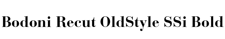 Bodoni Recut OldStyle SSi Bold font preview