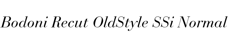 Bodoni Recut OldStyle SSi Normal font preview