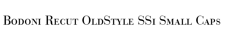Bodoni Recut OldStyle SSi Small Caps  font preview