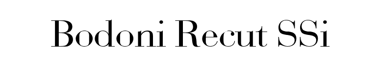 Bodoni Recut SSi font preview