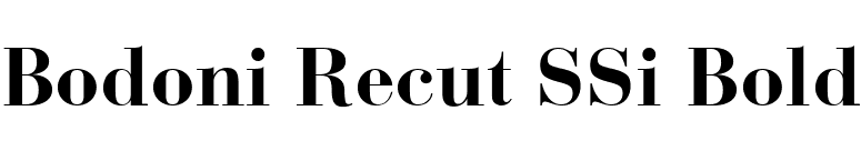Bodoni Recut SSi Bold font preview