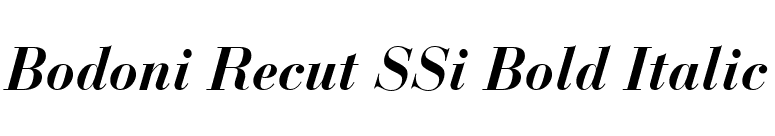 Bodoni Recut SSi Bold Italic font preview