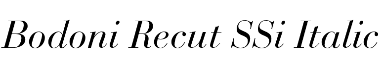 Bodoni Recut SSi Italic font preview