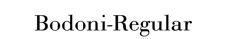 Bodoni-Regular font preview