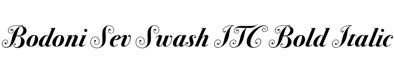 Bodoni Sev Swash ITC Bold Italic font preview