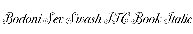 Bodoni Sev Swash ITC Book Italic font preview