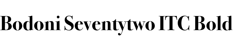 Bodoni Seventytwo ITC Bold font preview