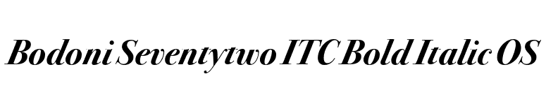 Bodoni Seventytwo ITC Bold Italic OS font preview