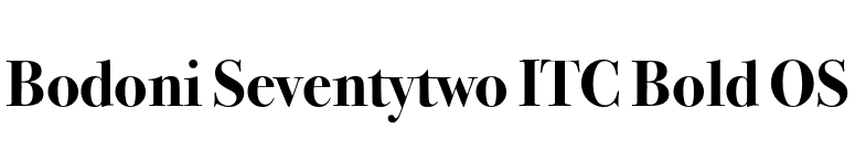 Bodoni Seventytwo ITC Bold OS font preview