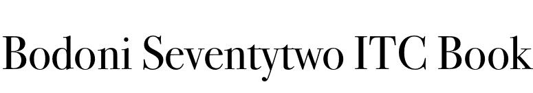 Bodoni Seventytwo ITC Book font preview