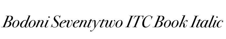 Bodoni Seventytwo ITC Book Italic font preview