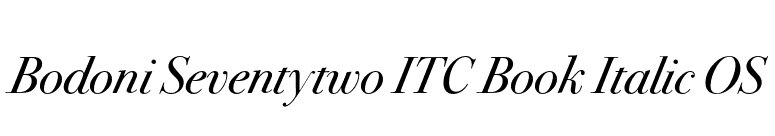Bodoni Seventytwo ITC Book Italic OS font preview