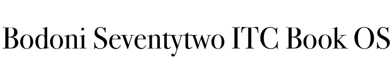 Bodoni Seventytwo ITC Book OS font preview