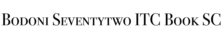 Bodoni Seventytwo ITC Book SC font preview