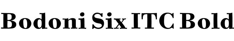 Bodoni Six ITC Bold font preview