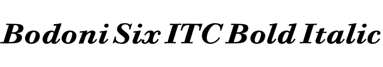 Bodoni Six ITC Bold Italic font preview