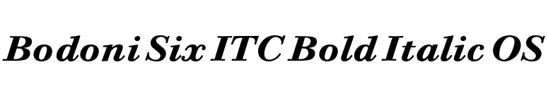 Bodoni Six ITC Bold Italic OS font preview