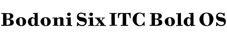 Bodoni Six ITC Bold OS font preview