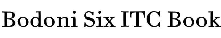 Bodoni Six ITC Book font preview