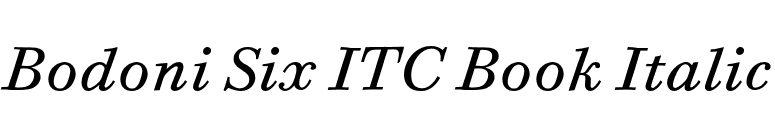 Bodoni Six ITC Book Italic font preview
