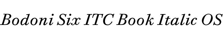 Bodoni Six ITC Book Italic OS font preview