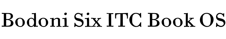 Bodoni Six ITC Book OS font preview