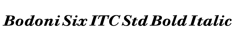 Bodoni Six ITC Std Bold Italic font preview
