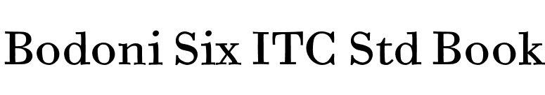 Bodoni Six ITC Std Book font preview