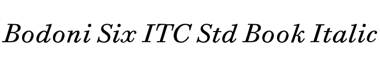 Bodoni Six ITC Std Book Italic font preview