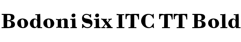 Bodoni Six ITC TT Bold font preview