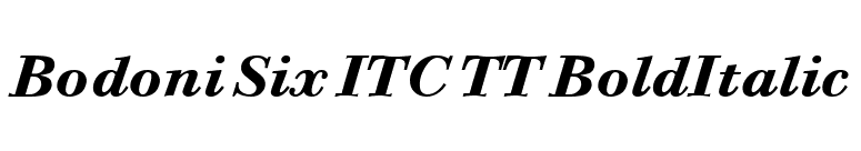 Bodoni Six ITC TT BoldItalic font preview