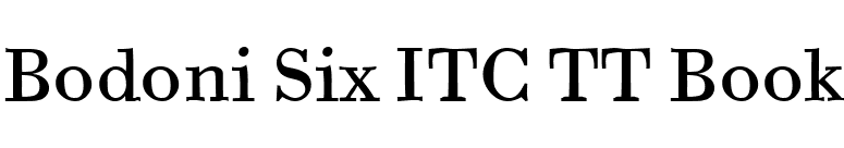 Bodoni Six ITC TT Book font preview