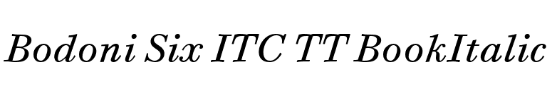 Bodoni Six ITC TT BookItalic font preview