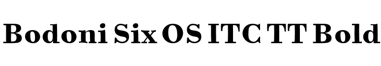 Bodoni Six OS ITC TT Bold font preview