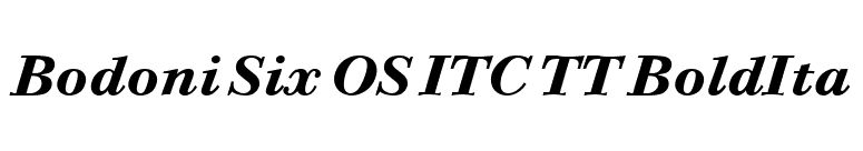 Bodoni Six OS ITC TT BoldIta font preview