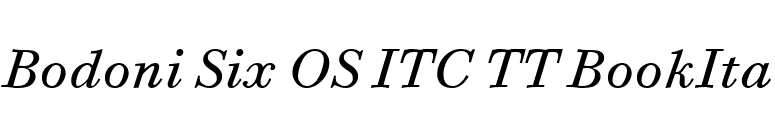 Bodoni Six OS ITC TT BookIta font preview