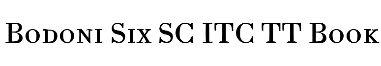Bodoni Six SC ITC TT Book font preview