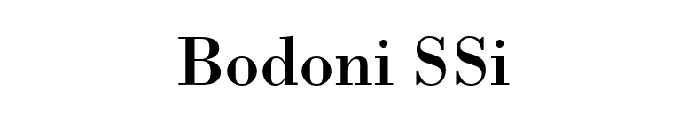 Bodoni SSi font preview