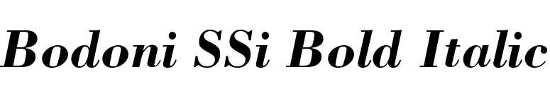 Bodoni SSi Bold Italic font preview