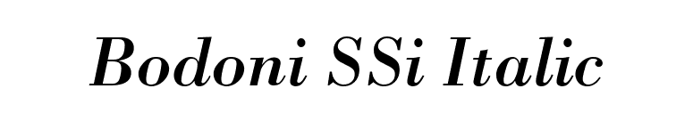 Bodoni SSi Italic font preview