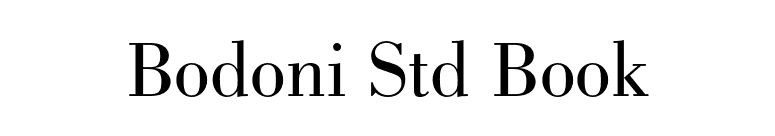 Bodoni Std Book font preview