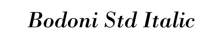 Bodoni Std Italic font preview