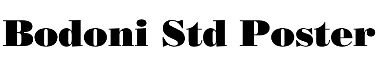 Bodoni Std Poster font preview