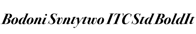 Bodoni Svntytwo ITC Std BoldIt font preview
