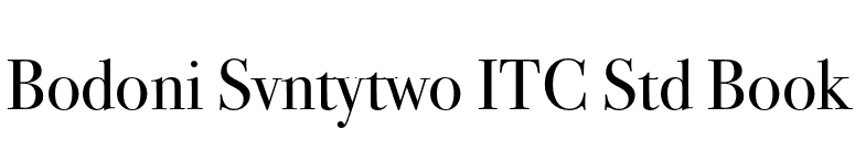 Bodoni Svntytwo ITC Std Book font preview