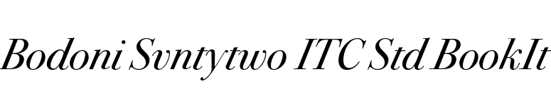 Bodoni Svntytwo ITC Std BookIt font preview