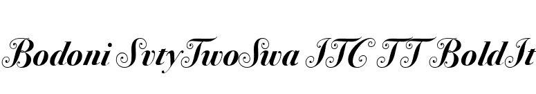 Bodoni SvtyTwoSwa ITC TT BoldIt font preview