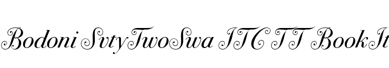 Bodoni SvtyTwoSwa ITC TT BookIt font preview